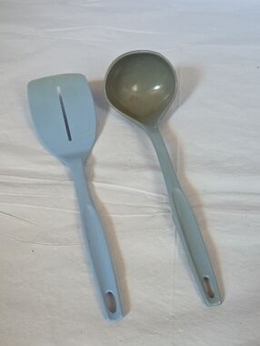 Foley VTG Light Blue Slotted Spatula And Ladle
